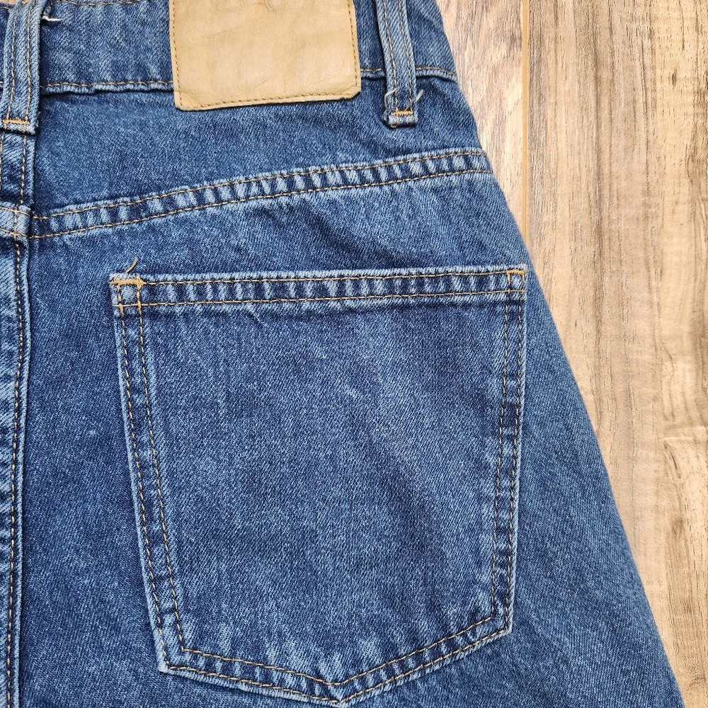 Cotton On Cropped Cargo Wide Leg Jeans 4 Raw Hem